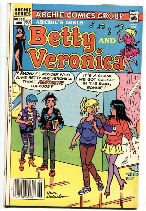 Archie's Girls Betty And Veronica #330- PUNK ROCK COVER- Decarlo