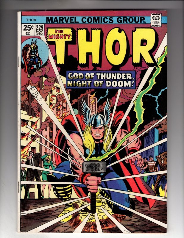 Thor #229 (1974)  Classic Cover!  / CR180-BI#01