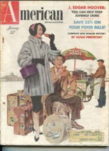 American Magazine 1/1955-Hugh Pentecost-pulp fiction-classic car ads-J Edgar ...