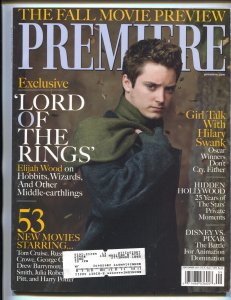 MAG: Premiere-Elijah Wood-Disney VS. Pixar-9/2001