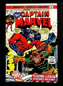 Captain Marvel #35 VF- 7.5