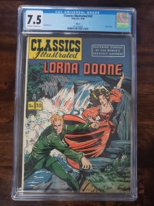 Classics Illustrated 32 HRN 64 CGC 7.5 Lorna Doone