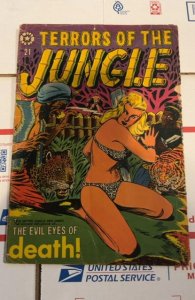 TERRORS OF THE JUNGLE #21 STAR 1953 low grad CLASSIC L B COLE BONDAGE COVER LAST