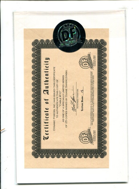 Cable #10 - 15/25 SIGNED BY DUANE SWIERCZYNSKI W/COA! (9.0/9.2) 2008