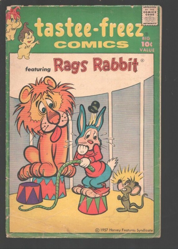 Tastee-Freez #2 1957-Harvey-Promo issue-Rags Rabbit appears-G