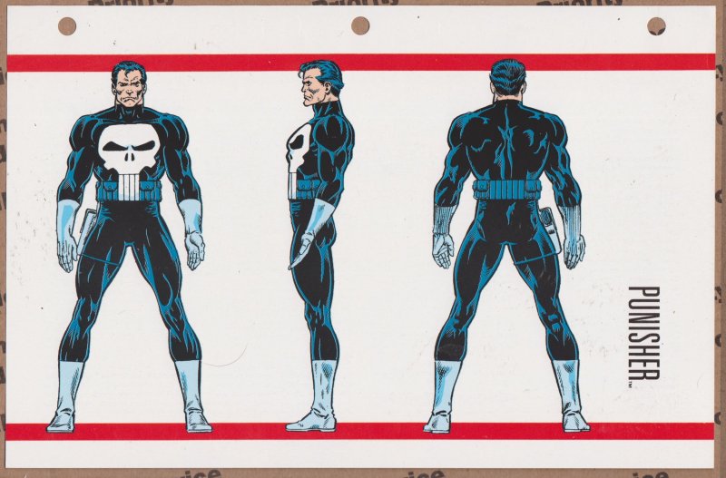 Official Handbook of the Marvel Universe Sheet- Punisher