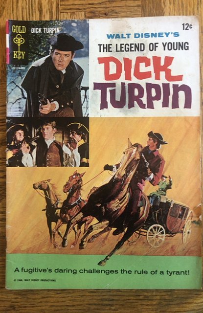 The legend of young dick Turpin, Disney film adaptation, 1966 rear cover pin up