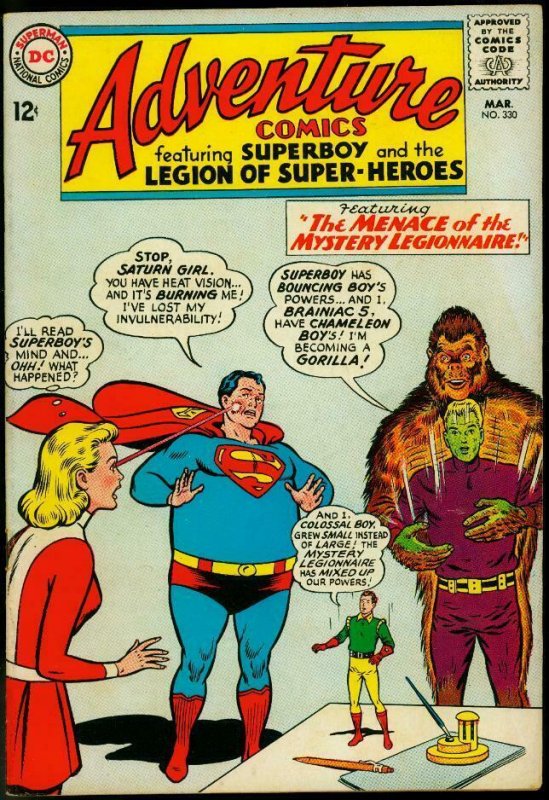 ADVENTURE COMICS #330 1965-SUPERBOY LEGION SUPER-HEROES FN-