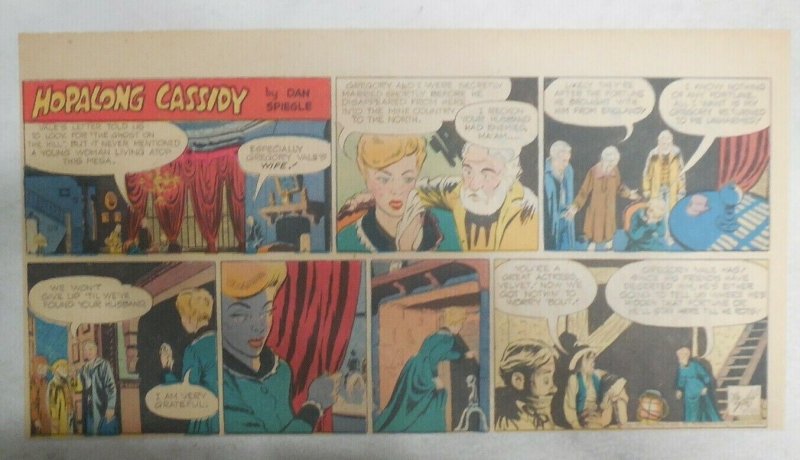 Hopalong Cassidy Sunday Page by Dan Spiegle from 10/26/1952 Size 7.5 x 15 inches