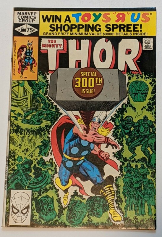 Thor #300 (Oct 1980, Marvel) VF- 7.5 Asgard is destroyed