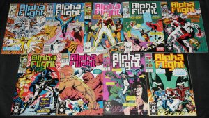 Marvel Bronze-Modern ALPHA FLIGHT 68pc Count Mid-High Grade Comic Lot VF-NM