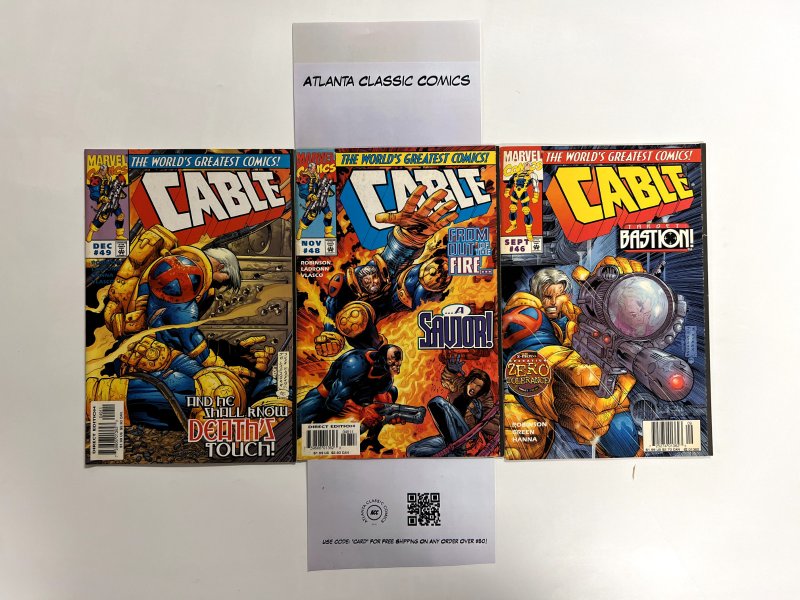 3 Cable Marvel Comic Books # 46 48 49 Spiderman Avengers Defenders Thor 77 JS19