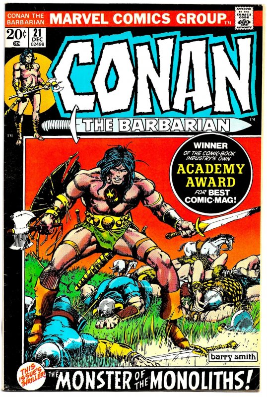 CONAN THE BARBARIAN #21 & 22 (1972/73) 7.0 FN/VF Roy Thomas & Barry Smith!