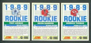1989 Score Football Set (330) SGC MINT 9 Barry Sanders Rookie + Update Set (110)