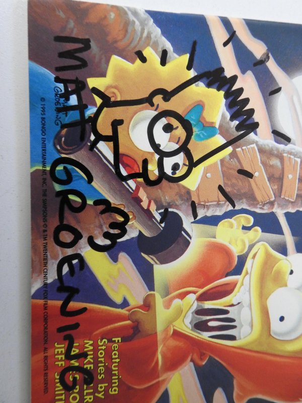 Bart Simpson's Treehouse of Horror #1 (1995)Signed and Remarked By Groen...