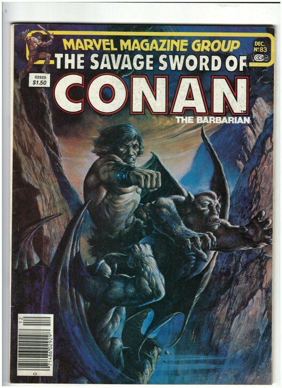 Savage Sword of Conan #83 VG+ 4.5 Marvel Comics 1982 Neal Adams 