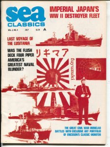 Sea Classics 7/1970-Challenge-Lusitania-Civil War-Jap Destroyer Fleet-VF