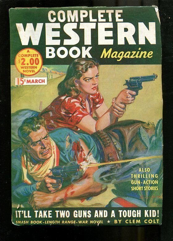 COMPLETE WESTERN PULP-1943-MAR-CLEM COLT-NORM SAUNDERS  FN-