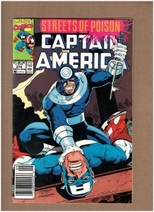 Captain America #374 Newsstand Marvel Comics 1990 vs. Bullseye VG/FN 5.0
