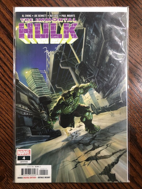 Immortal Hulk #4 EXCELLENT! Alex Ross Cover 1st Print