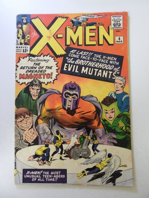 The X-Men #4 (1964) 1st Appearance Quicksilver and Scarlet Witch VG- see desc