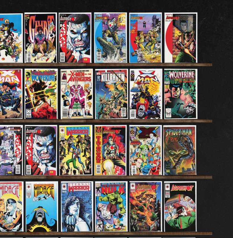 Huge Lot 150+ Comics with Bloodshot, Wolverine, Eternal Warrior & More!
