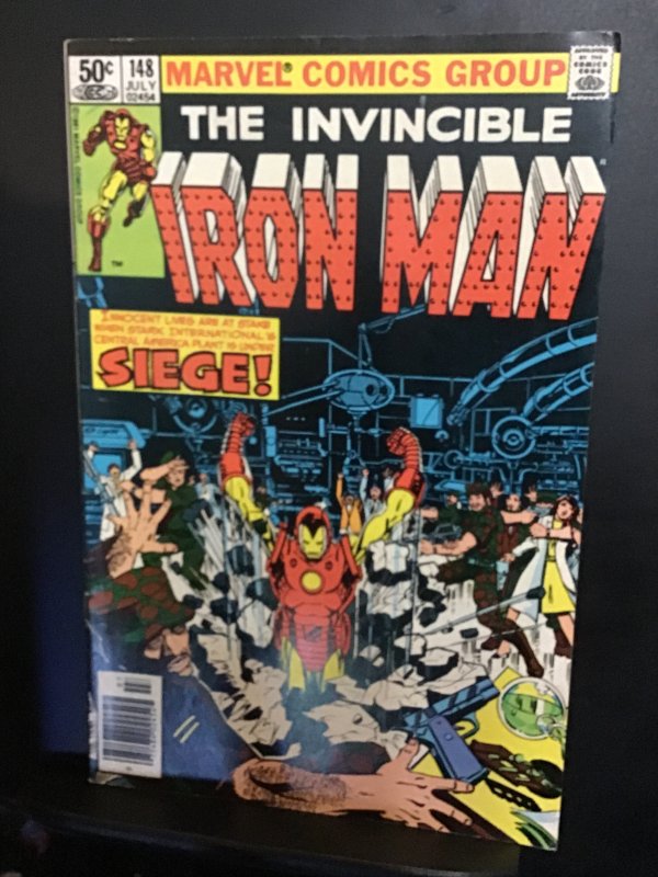 Iron Man #148 (1981) high-grade UnderSiege key! NM- Wow