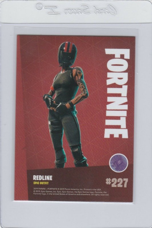 Fortnite Redline 227 Epic Outfit Panini 2019 trading card series 1