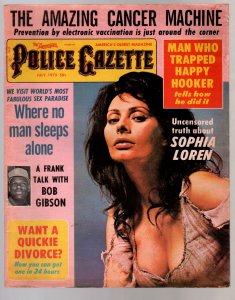 National Police Gazette 7/1973-Sophi Loren cover-cheesecake-Zeppelin-Blimp-VG