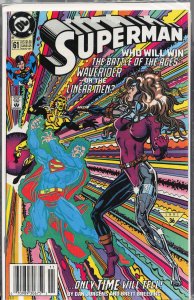 Superman #61 Newsstand Edition (1991) Superman