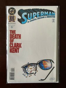 Superman #100 Newsstand edition 8.0 VF (1995 2nd series) 761941200491