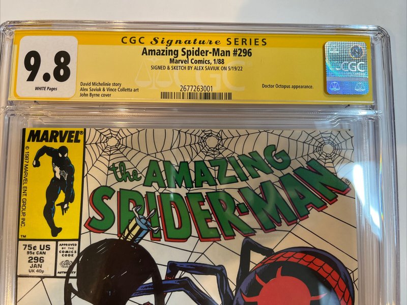 Amazing Spider-Man (1988) # 1 (CGC 9.8 SS) Signed Sketch Saviuk