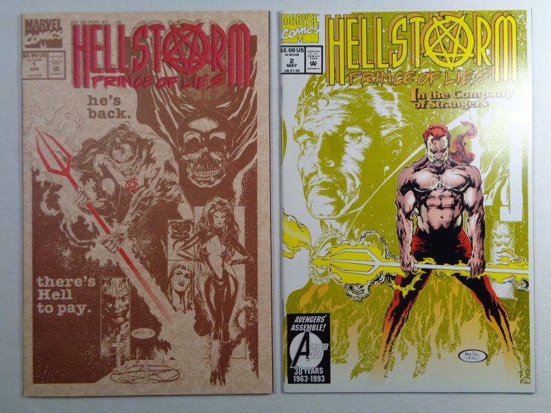 Hellstorm Prince of Lies #1 and #2 Marvel 1992