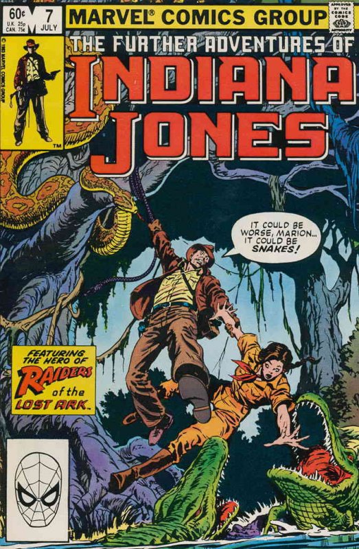 Further Adventures Of Indiana Jones The 7 Vg Marvel Low Grade Comic Howard Comic Books 