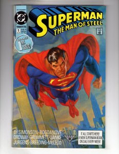 Superman: The Man of Steel #1 (1991) Painted Cover! Debut issue!    / EBI#1