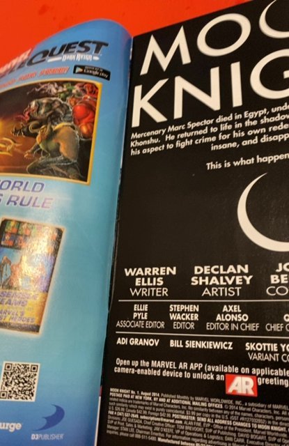 Moon Knight #1 (2014) 1st print  marvel now
