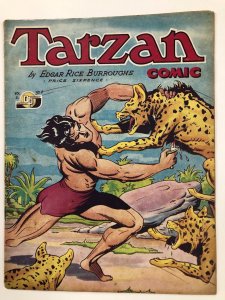 TARZAN ADVENTURES V 2#7   black & white daily strip reprints 1951 VG