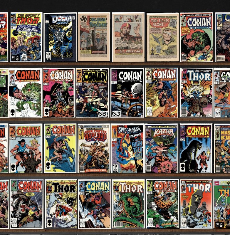 Huge Lot 150+ Comics with Conan The Barbarian, Thor, The &, Semper Fi & More!