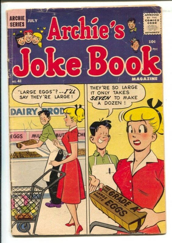 Archie's Joke Book #41 1959-Betty and Veronica appear-Puzzles-games-comics-mo...