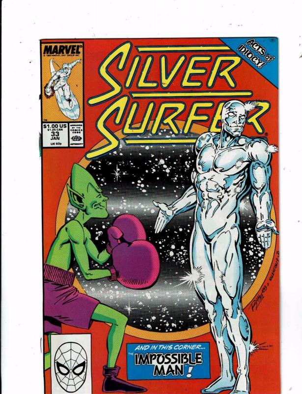 Lot of 4 The Silver Surfer Marvel Comic Books #30 31 32 33 Impossible Man WT18