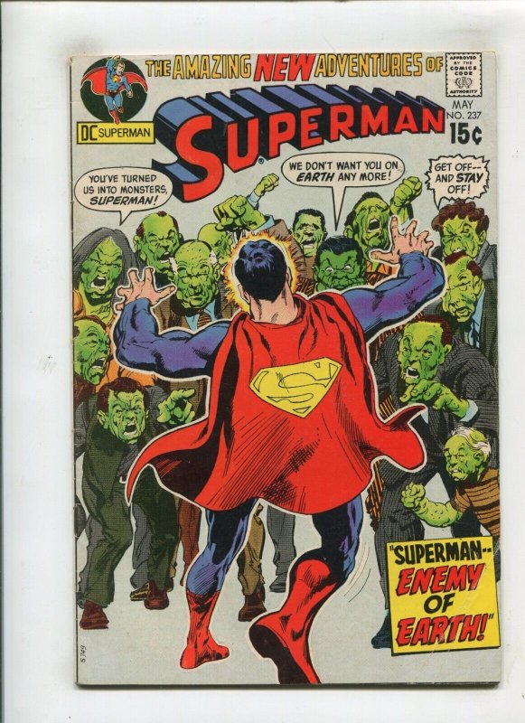 SUPERMAN #237 (5.0) VS. ZOMBIES!! 1971
