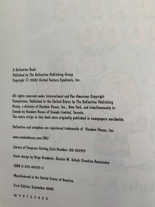 PEANUTS 2000 by Charles M Schulz VG- 3.5 2nd Ballantine Paperback