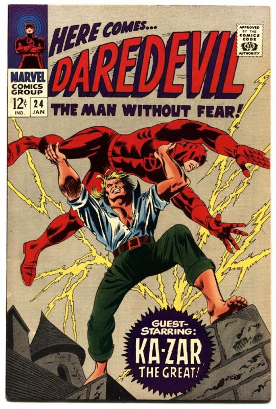 Daredevil #24-ka-zar-marvel-high Grade Silver Age Copy Vf+