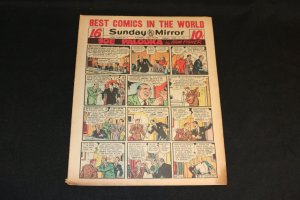 1951 Sunday Mirror Weekly Comic Section April 15th (Fine+) Superman Kerry Drake