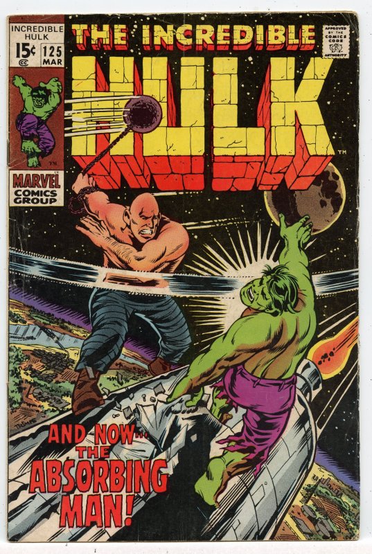 The Incredible Hulk #125 (1970). In VG Condition.  (164)