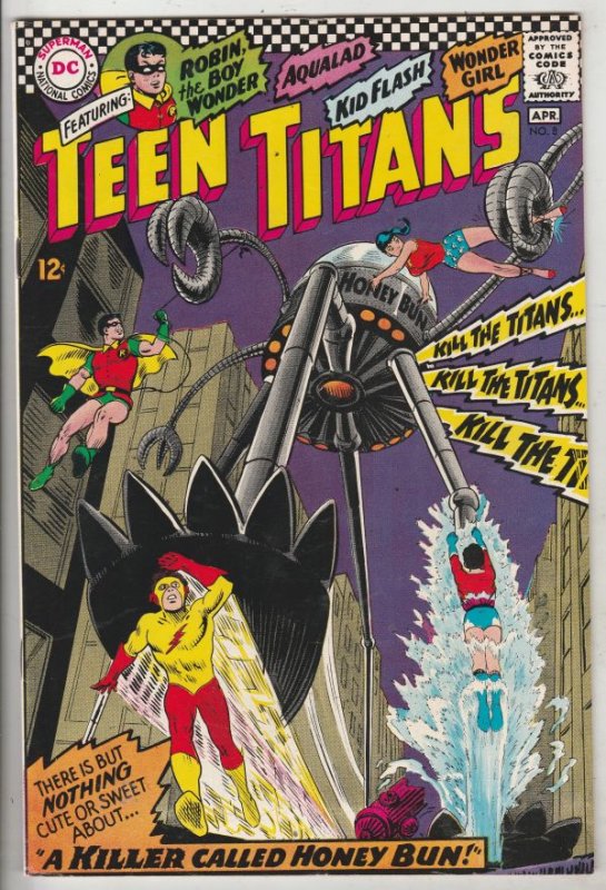 Teen Titans, The #8 (Apr-67) VF/NM High-Grade Kid Flash, Robin, Wonder Girl, ...