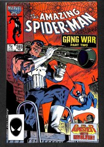 Amazing Spider-Man #285  Punisher Gang War Part Two! Marvel Comics Spiderman