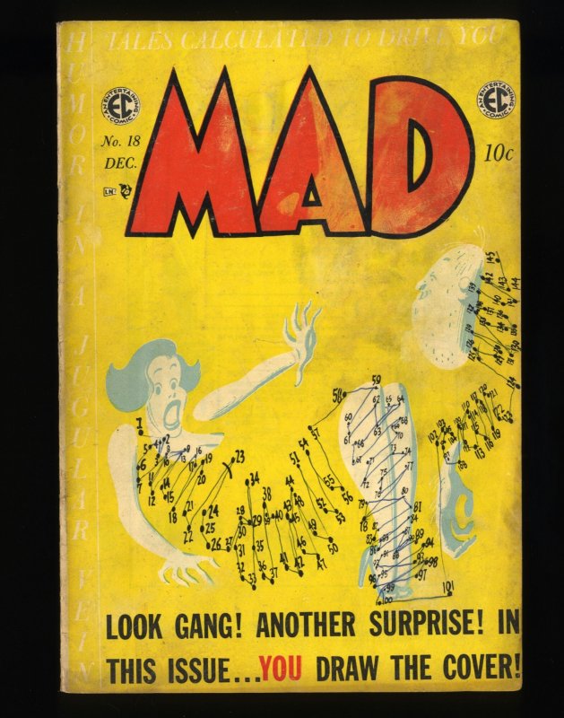 Mad #18 FN- 5.5 Double Cover! Exterior Cover VG- 3.5.