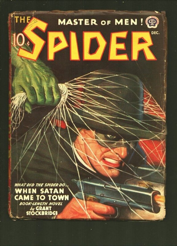 Spider 12/1943-Popular-Final issue-When Satan Came To Town-Cover art by Raf...