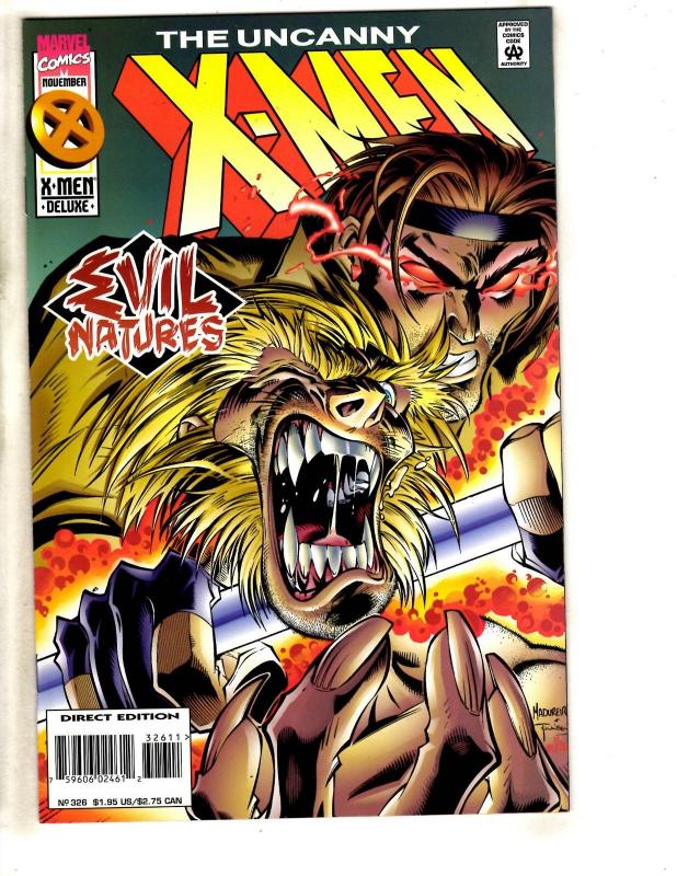 10 Uncanny X-Men Marvel Comic Books #319 320 321 322 323 324 325 326 327 328 DB9